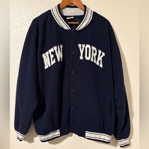 Vintage Authentic Life Apparel “New York” Varsity Bomber Jacket